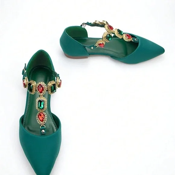 Luxe Rhinestone Embellished Flats - Picture 4 of 5